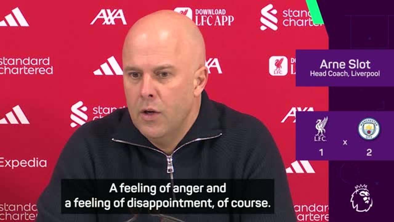 Slot 'angry and disappointed' by late defeat to Man City