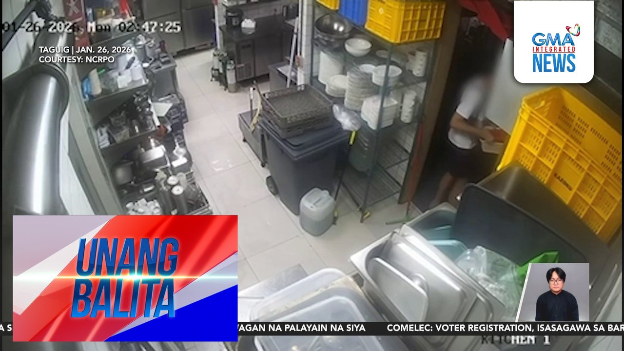 Palestinian, nakunan sa CCTV na nanloob sa isang restaurant nitong Enero; mga gadget at cash, natangay | Unang Balita