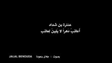 عنترة بن شداد  أُعاتِبُ دَهراً لا يَلينُ لِعاتِبِ   بصوت جلال بنعودة