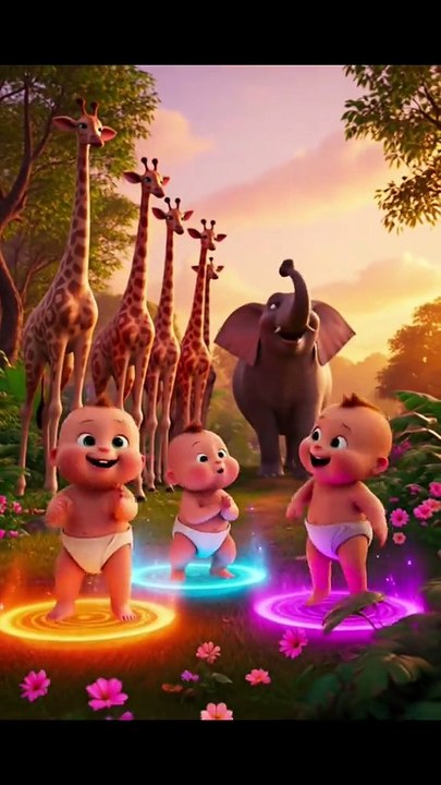 Cute Laughing Kid Meets a Friendly Dudi Dudi dam dm full video | AI Kids