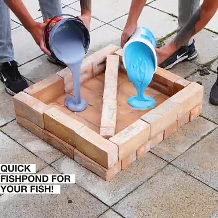 Perfect outdoor fish pond for any backyard 🐟