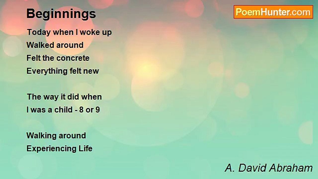 A. David Abraham - Beginnings