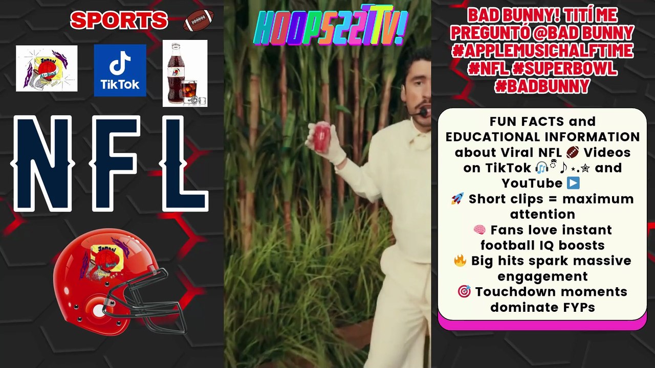 #NFL #TikTok #SuperBowl 🎧ྀི♪⋆.✮ Ep9 BAD BUNNY! Tití Me Preguntó @Bad Bunny Super Bowl #AppleMusicHalftime