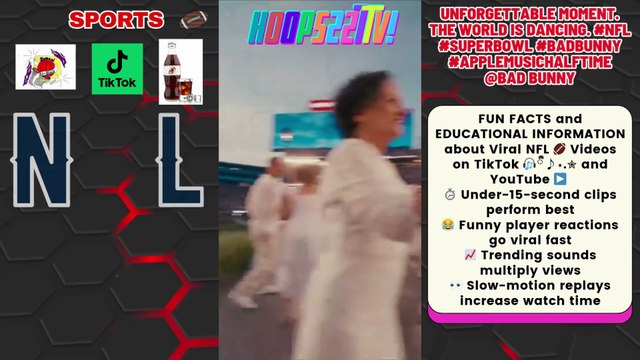 #NFL #TikTok #SuperBowl 🎧ྀི♪⋆.✮ Ep3 Unforgettable moment. The world is dancing. #nfl #superbowl #badbunny #applemusichalftime @Bad Bunny