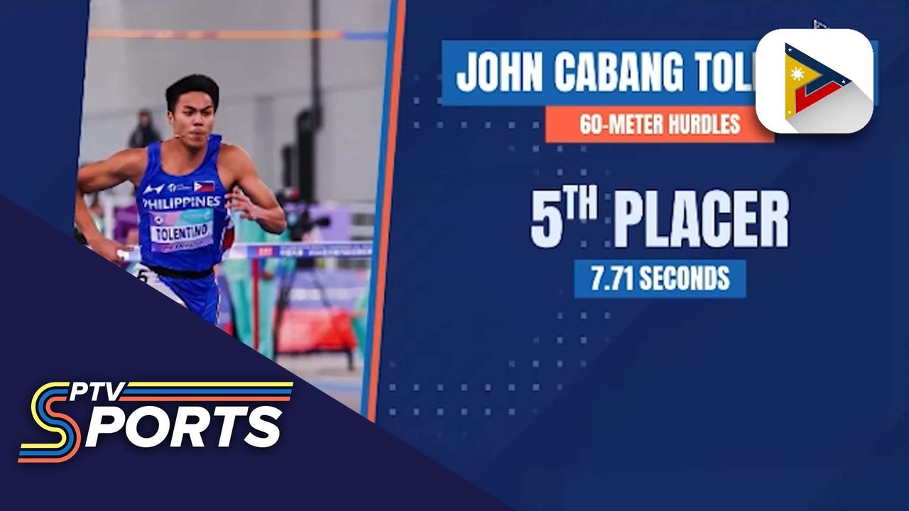 Filipino Olympian John Cabang Tolentino, 5th placed sa 12th Asian Indoor Athletics Championships
