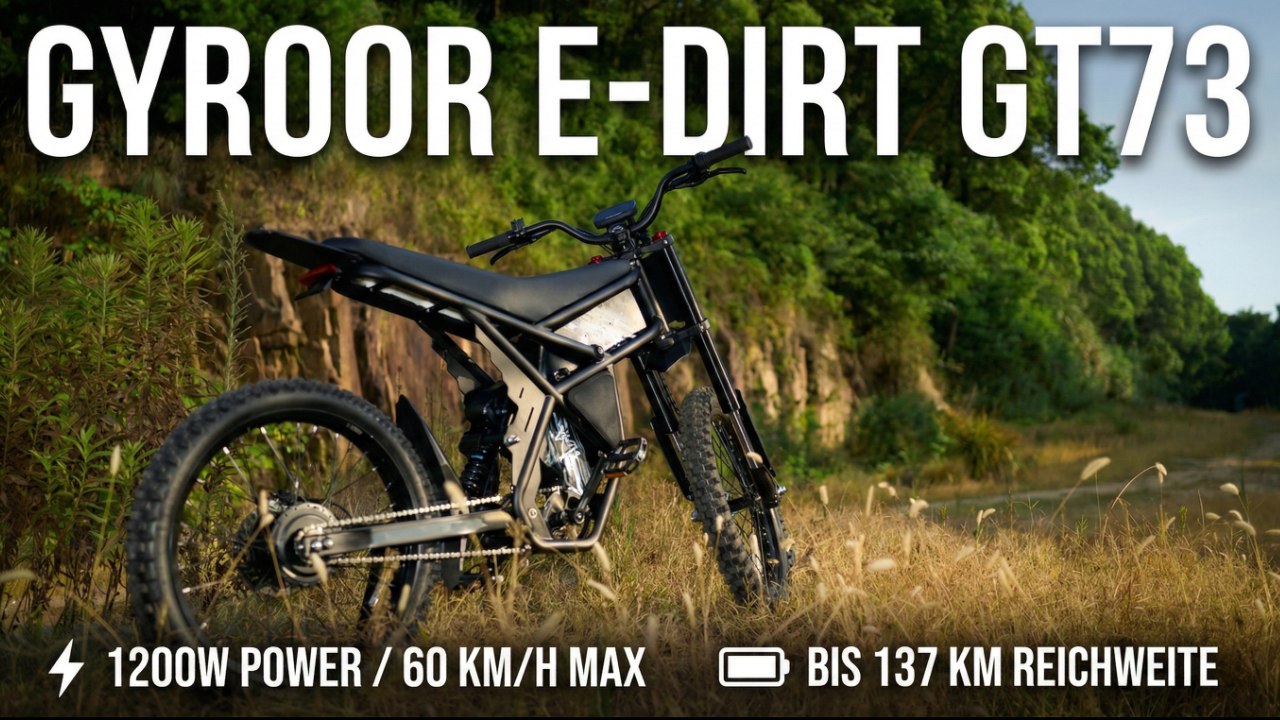 Gryoor E-Dirt GT73 vorgestellt: Elektro-Dirtbike zwischen E-Bike und Moped