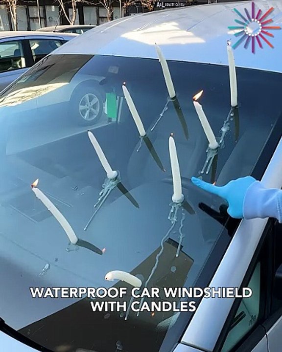 Make your windshield waterproof with a candle 🕯️🚗