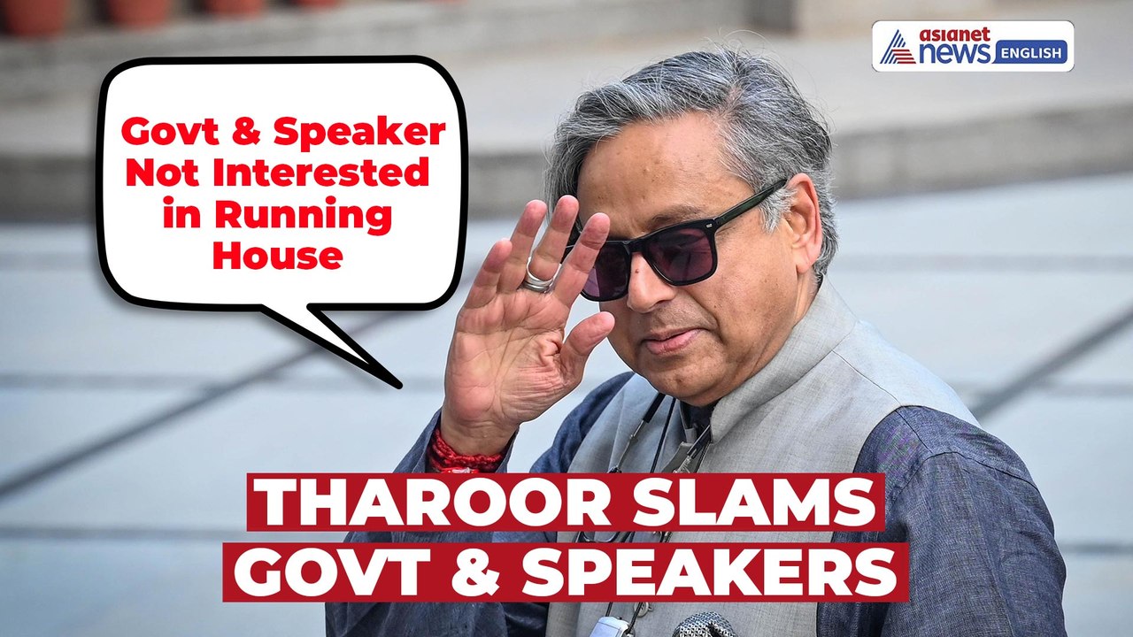 Shashi Tharoor SLAMS Govt, Speaker Over Lok Sabha Disruptions