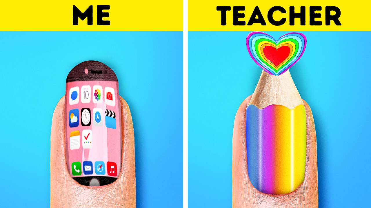 COOL SCHOOL HACKS || Last-Minute Hacks to Survive Exams & Homework By 123GO!GOLD