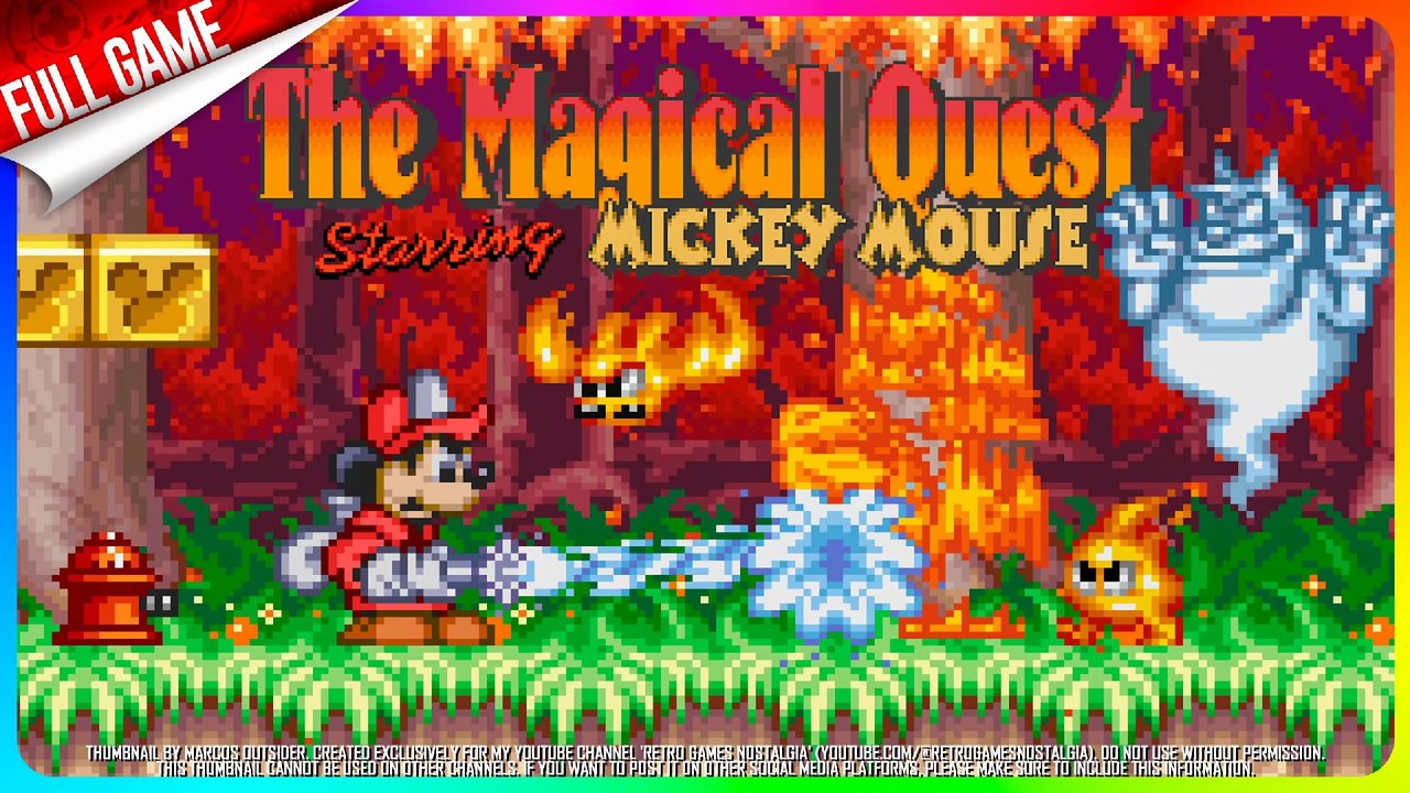 The Magical Quest Starring Mickey Mouse [Slowdown Fix] (SNES - US) Longplay (100% Secret Rooms)