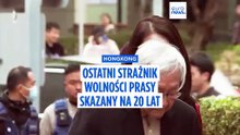 Najbardziej znany obrońca wolności prasy w Hongkongu, Jimmy Lai został skazany na 20 lat więzienia