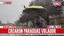 El nuevo paraguas volador debutó y es furor en las redes... ¿cómo funciona?