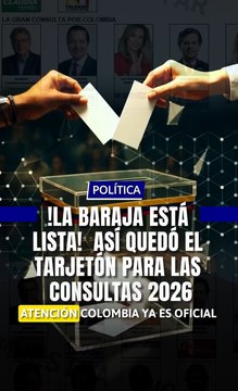 Así quedó el tarjetón para las consultas presidenciales 2026.