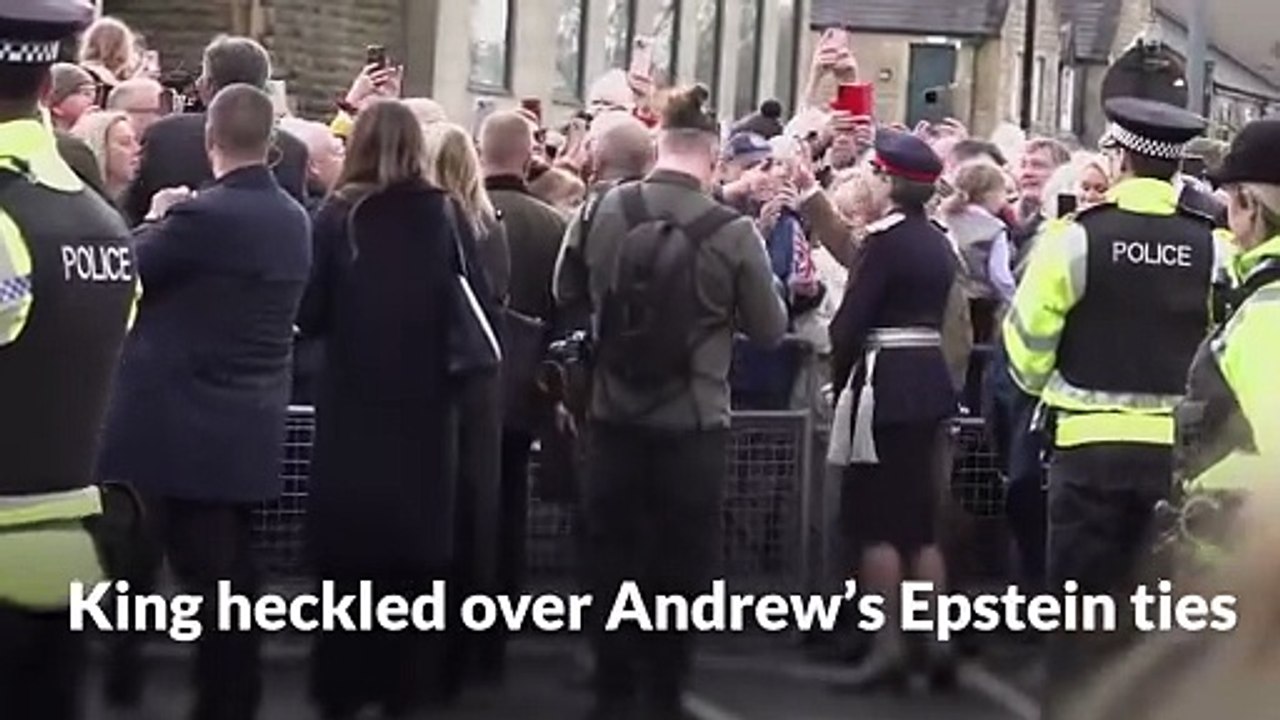 King heckled over Andrew's links to Jeffrey Epstein