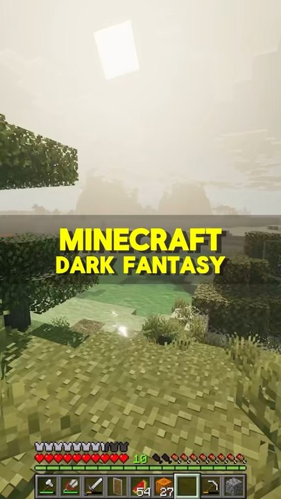 Minecraft en mode Dark Fantasy grâce à un des meilleurs pack de texture sur Minecraft Bedrock !