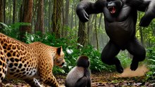 Father’s Fury – Gorilla vs Leopard