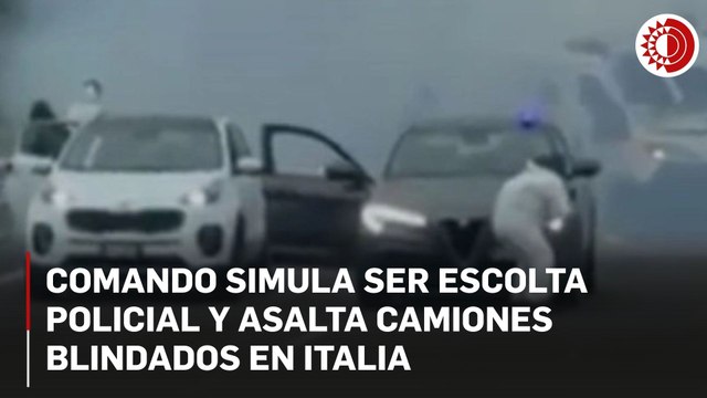 De película: robo con policías falsos termina en tiroteo y fuga masiva en Italia