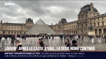 Une salle de la bibliothèque des Antiquités égyptiennes du Louvre inondée, plusieurs centaines d'ouvrages endommagés