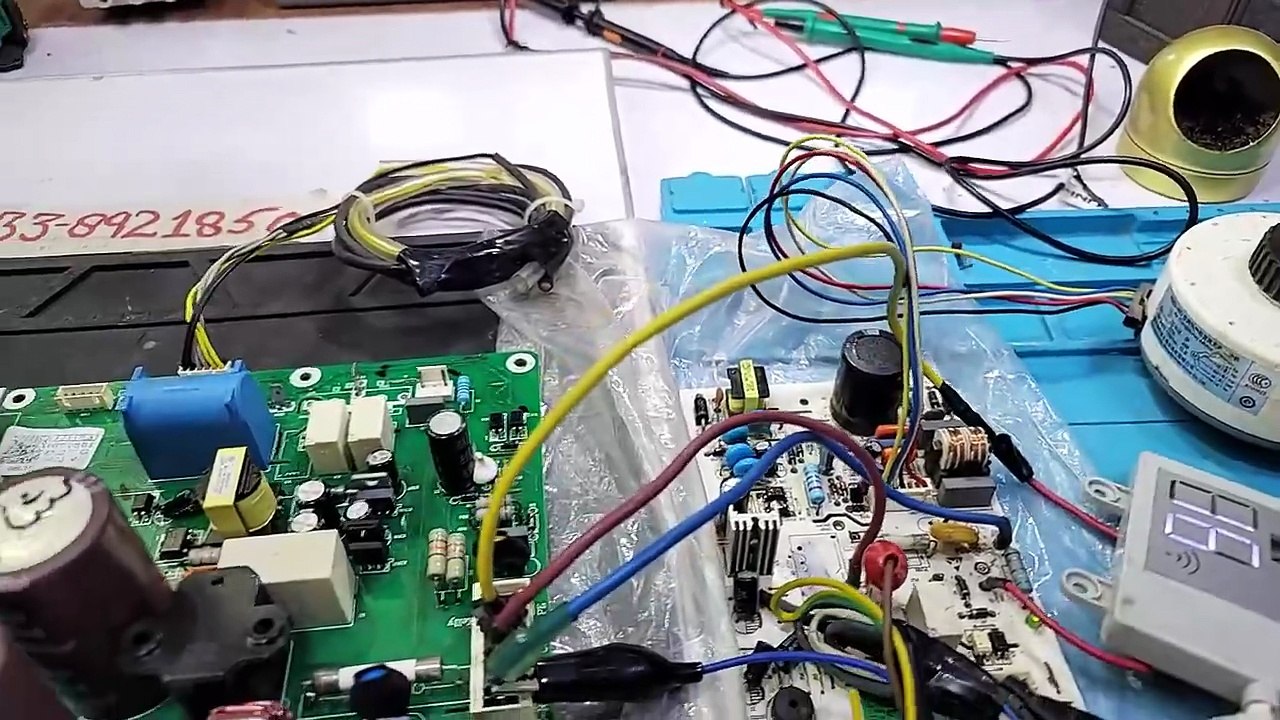 Haier Dc inverter ac E7 error code outdoor pcb Dc inverter ac pcb training center