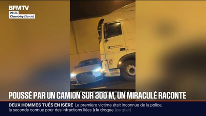 "Je me voyais mourir": un automobiliste poussé par un camion sur 300 mètres dans un tunnel