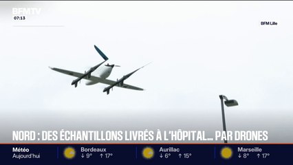 Nord: des échantillons transitent par drones entre les hôpitaux de Maubeuge et Valenciennes pour plus d'efficacité