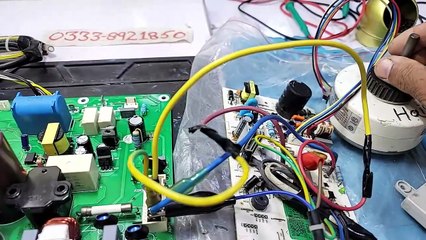 Haier Dc inverter ac E7 error code outdoor pcb Dc inverter ac pcb training institute_2