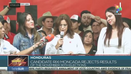 Candidate Rixi Moncada rejects results of the elections