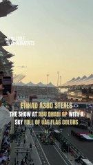 Etihad A380 Steals the Show at Abu Dhabi GP With a Sky Full of UAE Flag Colors
