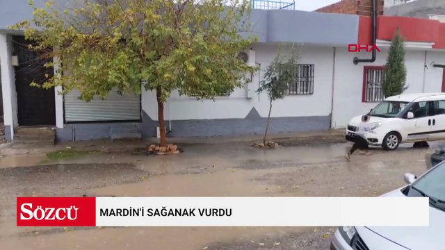 Mardin'i sağanak vurdu