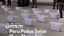 Peru Police Seize Over Three Tons of Cocaine