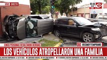 Impresionante choque y vuelco en el barrio de Flores: hay varias personas heridas