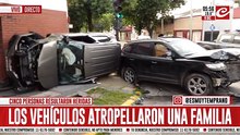 Impresionante choque y vuelco en el barrio de Flores: hay varias personas heridas