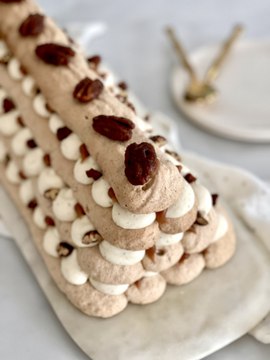 Bûche de Noël façon Succès Vanille, Pécan et Caramel ✨ | Cours de Pâtisserie à Paris Tous Niveaux