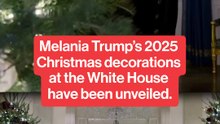 Melania Trump’s 2025 Christmas decorations at the White House have been unveiled.