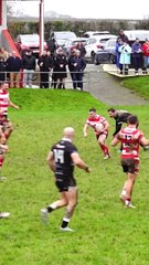 Matt Shepherd finishes off a brilliant run and chip through from St Austell scrum-half Dan Tyrrell. Video courtesy of Graham Walker.