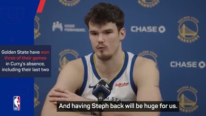 Warriors excited for 'huge' Curry return after back-to-back road wins