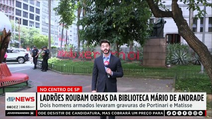Homens armados roubam Biblioteca Mário de Andrade em SP