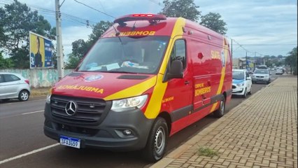 Motociclista fica ferido após colisão na Rua Jorge Lacerda