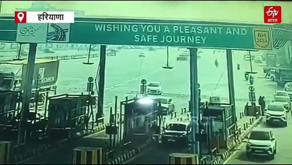 गुरुग्राम में थार ने कार को मारी जोरदार टक्कर, सड़क पर पलटी, सीसीटीवी फुटेज में कैद हुआ हादसा