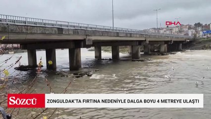 Zonguldak’ta fırtına nedeniyle dalga boyu 4 metreye ulaştı