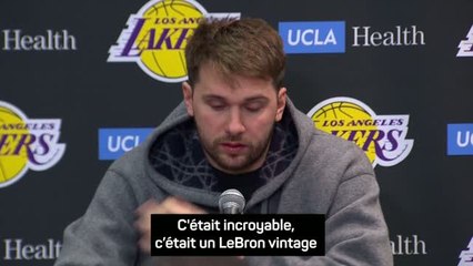 Lakers - Dončić : ''LeBron a décidé du sort du match''