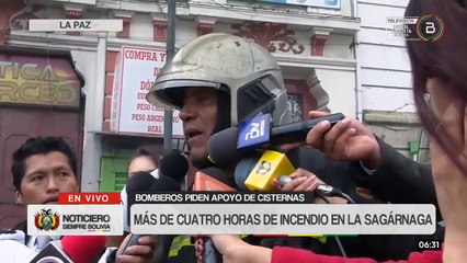 Incendio en la calle Sagárnaga: Una vivienda fue consumida por completo y otras tres están en riesgo