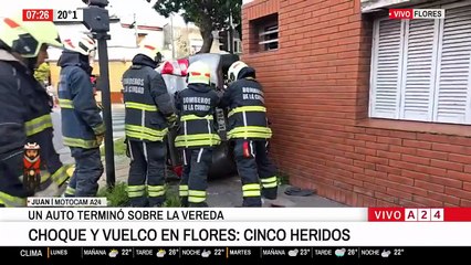 Violento accidente en Flores: atropelló a una familia y una mujer lucha por su vida