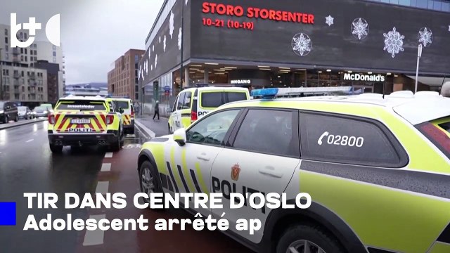 Clients paniqués fuient après des tirs dans un centre commercial d'Oslo, Norvège