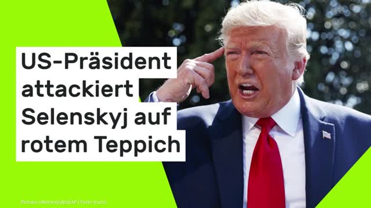 Donald Trump: 'The Don' ist 'enttäuscht' - US-Präsident attackiert Selenskyj auf rotem Teppich