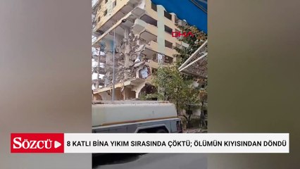 Bağcılar'da 8 katlı bina yıkım sırasında çöktü; ölümün kıyısından döndü