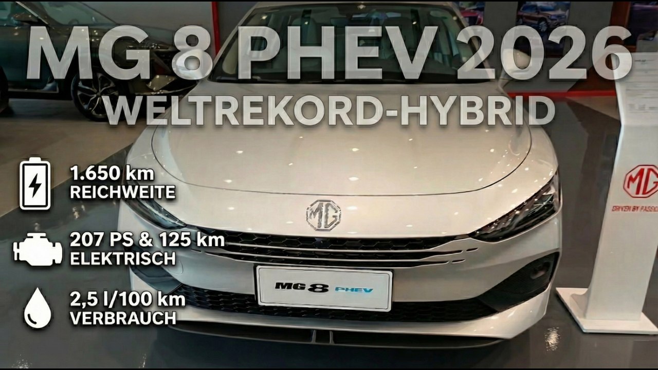 2026  MG 8 PHEV – 207 PS & 125 km rein elektrisch!