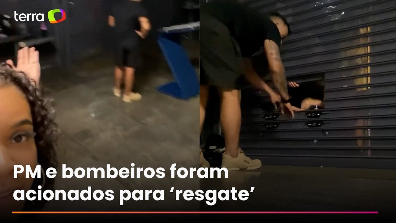 Casal fica preso dentro de agência bancária após portas automáticas se fecharem no interior de SP