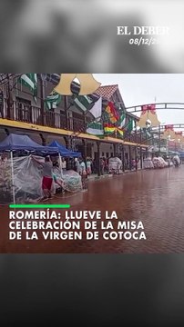 Romería: llueve la celebración de la misa de la Virgen de Cotoca