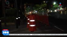 Autoridades de la CDMX colocan vallas en Insurgentes Sur